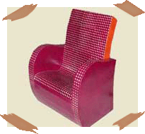 fauteuil en carton, fauteuils en carton, cardboard armchairs, cardboard armchair, meubles en carton, meuble en carton, mobilier ne carton.